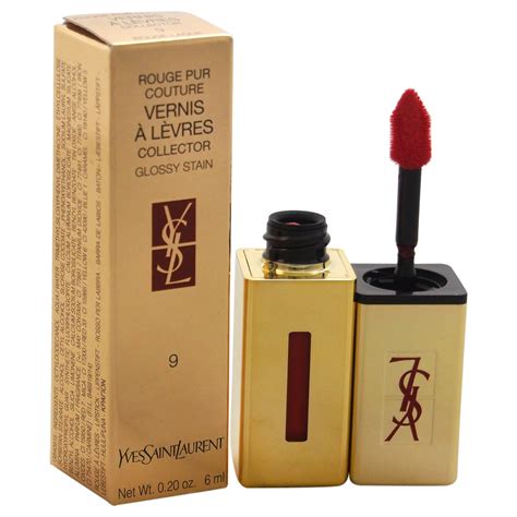 yves saint laurent glossy stain in 9 rouge laque|YSL Rouge Laque (9) Rouge Pur Couture Glossy Stain Product .